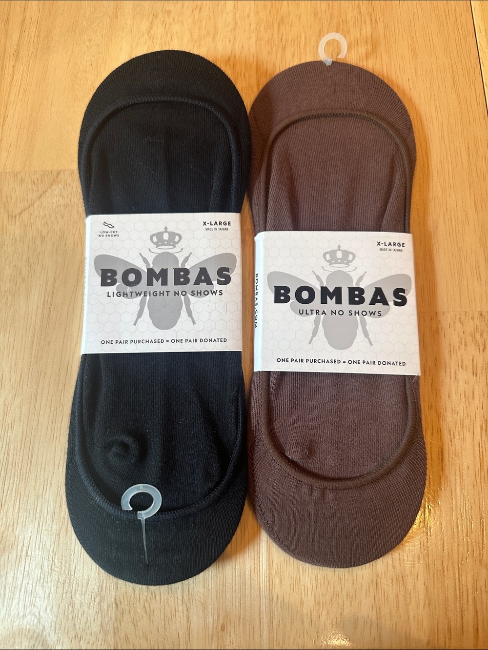 2 Bombas Men’s No-Show Socks - Black & Brown